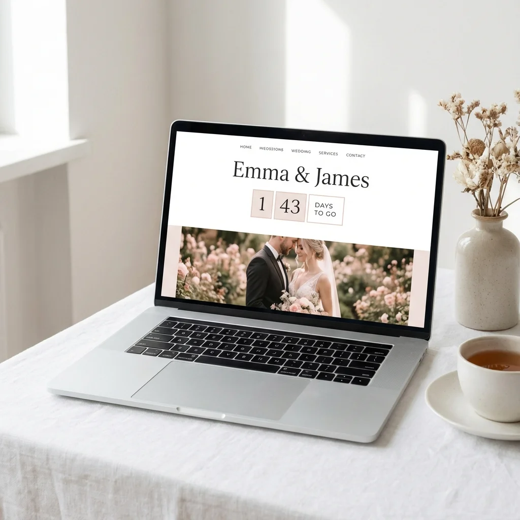Modern Minimalist Wedding Website
