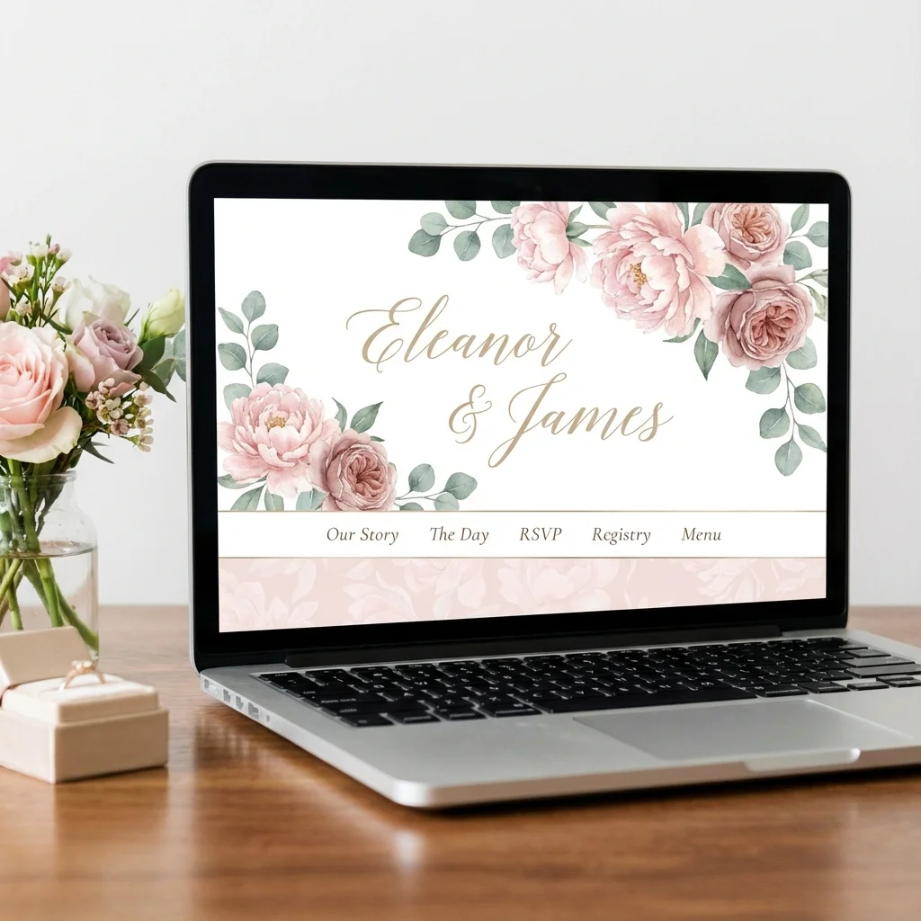 Classic Romantic Wedding Website